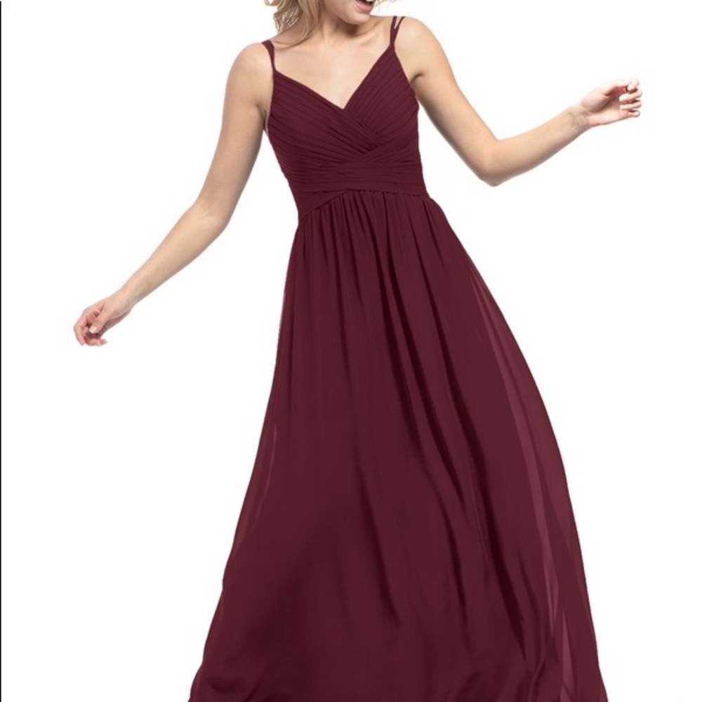 Azazie Blake bridesmaid dress - wine